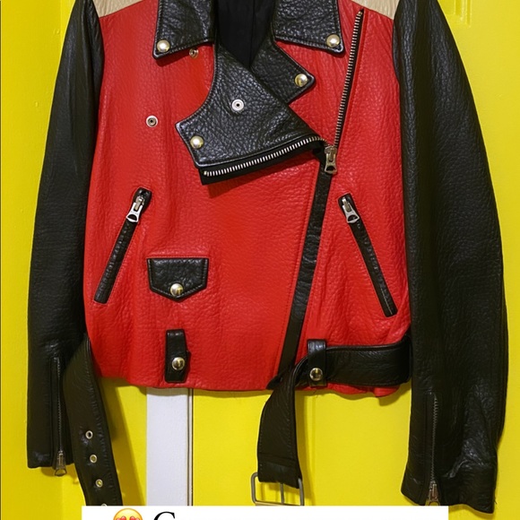 Rare Acne Studios color block leather jacket!!! .Brand new!!! - Picture 3 of 8
